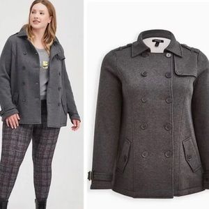 6X Fleece Peacoat gently worn